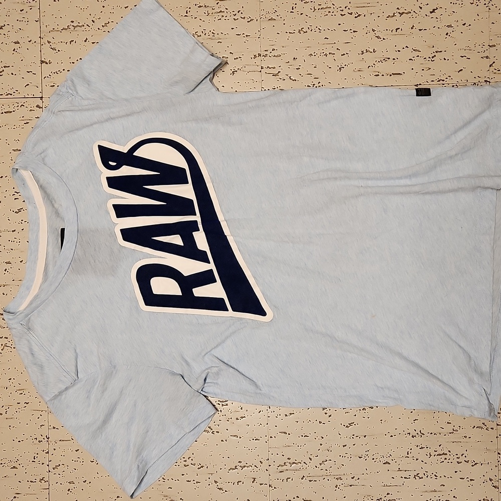 G-Star Raw Baby Blue Big Spellout Logo Torpo R T Short Sleeve T-Shirt